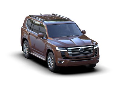 Arkadaki araba. yüksek kalite, 3 boyutlu illüstrasyon.