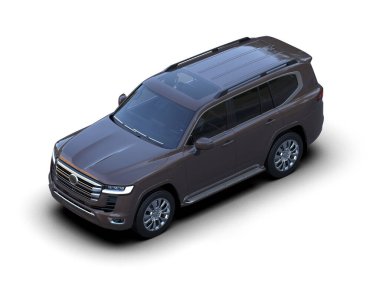 Beyaz arkaplandaki araba.