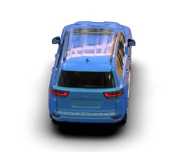 beyaz arkaplanda izole edilmiş araba 3 boyutlu görüntüleme