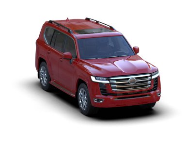 beyaz arka planda modern araba 3 boyutlu görüntüleme