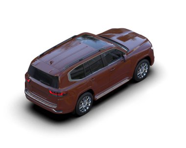 araba beyaz arkaplanda izole edildi