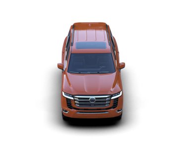 Beyaz arka planda modern bir araba. Vücudun araba gövdesi konsepti. 3d oluşturma