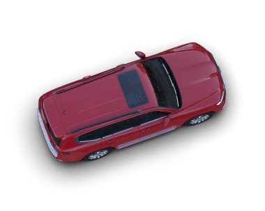 modern araba beyaz arka planda izole edildi. 3 boyutlu görüntüleme