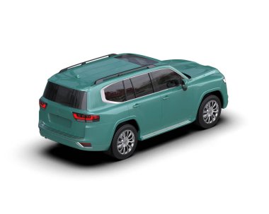 Beyaz arka planda bir araba. Araba, araba.