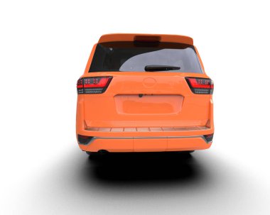 Beyaz arka planda modern araba 3 boyutlu. 3d illüstrasyon