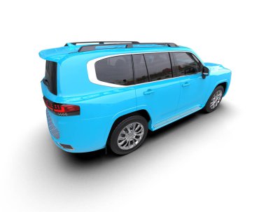 Mavi arazi aracı. 3d oluşturma