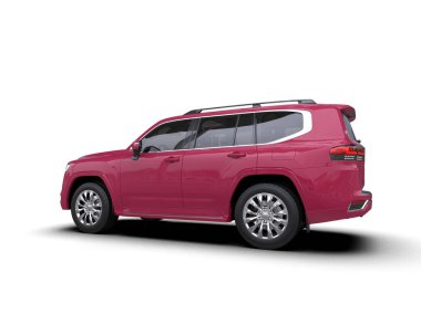 Beyaz arka planda pembe bir cip. 3d illüstrasyon