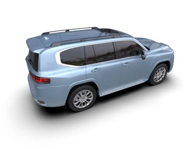 Beyaz bir arka plan üzerinde SUV