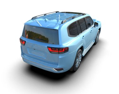 Mavi modern cip. Aile kavramı. 3d illüstrasyon