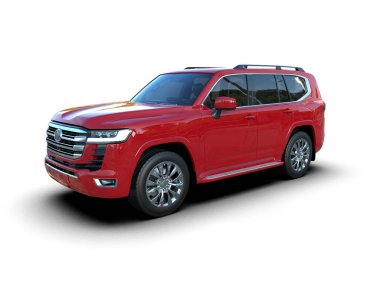 kırmızı modern lüks SUV - araba