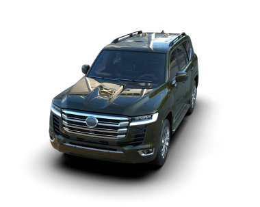 arkaplanda izole edilmiş araba, 3D görüntüleme - illüstrasyon