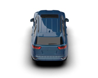 Araba beyaz arka planda izole edilmiş. 3d oluşturma.