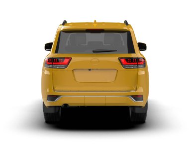 sarı modern araba yan görünümü