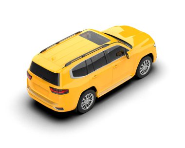 sarı modern araba - arka görünüm