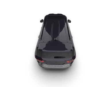 modern şehir arabası beyaz arkaplanda izole edildi - arka plan - 3 boyutlu görüntüleme