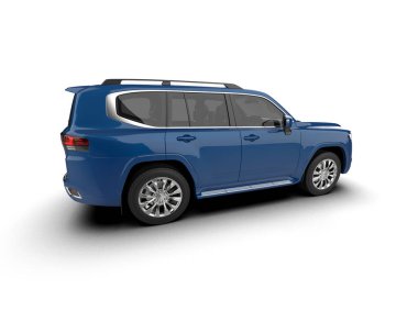 Arabanın beyaz üzerine üç boyutlu görüntüsü