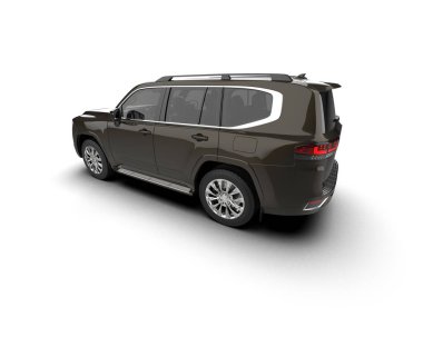 Beyaz bir arka plan üzerinde SUV