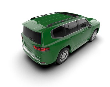 aile için modern yeşil araba