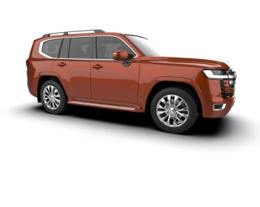 beyaz arkaplan üzerinde modern SUV