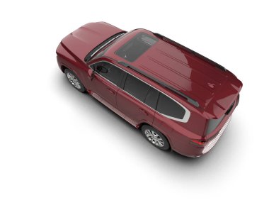 araba beyaz arkaplanda izole edildi