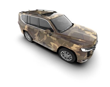 hafif arka planda modern kompakt araba, 3 boyutlu görüntüleme