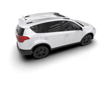 beyaz modern araba beyaz arka planda izole