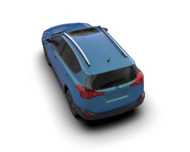 Modern SUV arabası. 3d oluşturma.