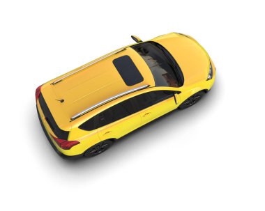 modern sarı şehir arabası