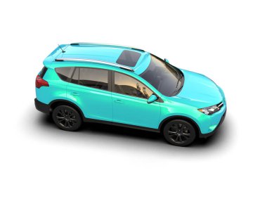 Kompakt araba aile sedanı. 3d oluşturma