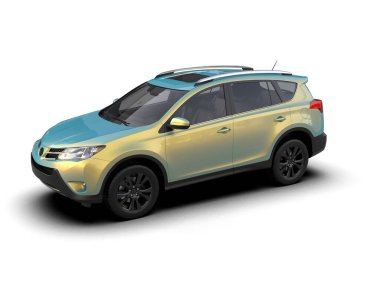 Modern SUV - modern lüks - araba - ön manzara - izole