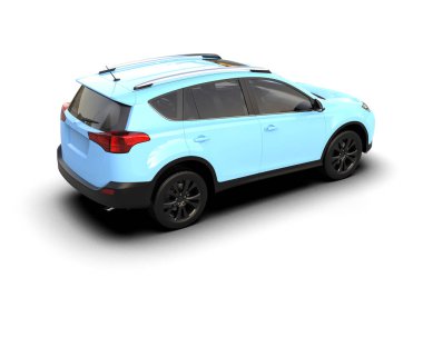 Beyaz arka planda 3 boyutlu araç izole edilmiş. 3 boyutlu illüstrasyon. 3d oluşturma