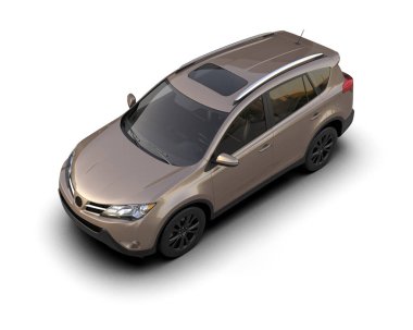 Beyaz arkaplandaki araba.