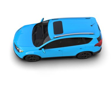 mavi modern elektrikli araba