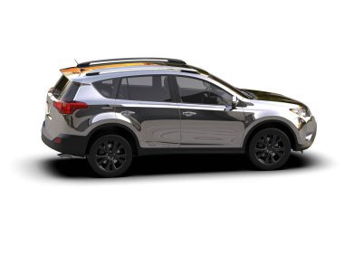 Beyaz arka planda bir araba. yüksek kaliteli 3d illüstrasyon.