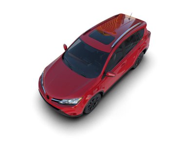 kırmızı modern araba beyaz arka plan