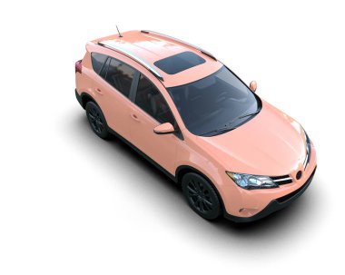 Siyah arka planda modern kompakt şehir arabası