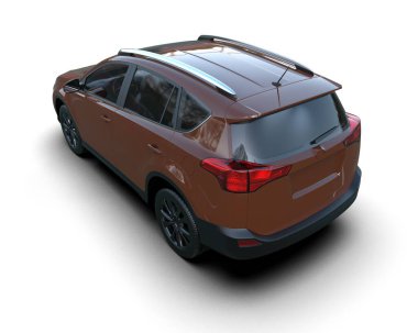 beyaz arkaplanlı modern araba 3 boyutlu görüntüleme