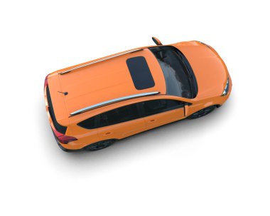 modern araba beyaz arkaplanda izole edildi