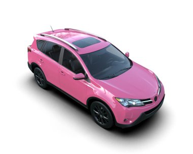 pembe modern SUV arabası