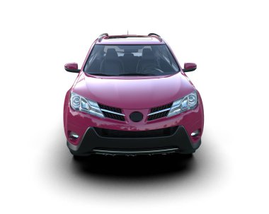 beyaz arka planda pembe modern SUV