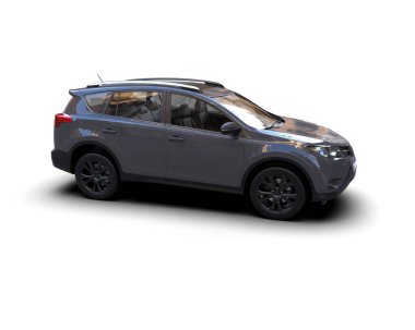 Araba beyaz arka planda izole edilmiş. 3d illüstrasyon - resim