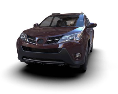 Beyaz arkaplandaki araba