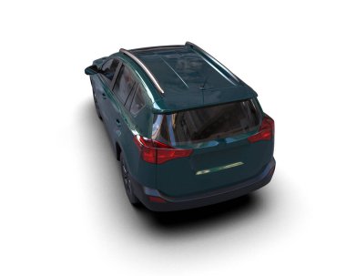 Siyah arka planda bir araba, 3D model.