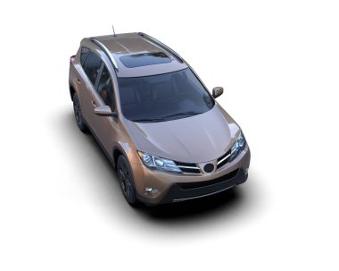 siyah modern araba arka planda izole edildi - 3 boyutlu illüstrasyon