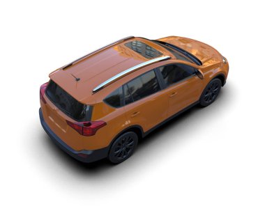 beyaz arka planda modern araba 3 boyutlu çizim - 3 boyutlu resim