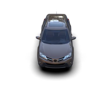 Stüdyo ortamında jenerik elektrikli bir arabanın 3 boyutlu çizimi