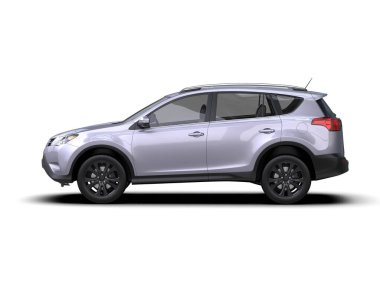 beyaz arkaplanda gölgesi olan modern SUv