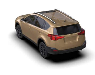 SUv beyaz arkaplanda izole edildi.