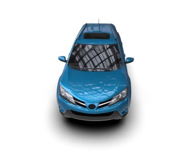 modern mavi şehir arabası - ön manzara