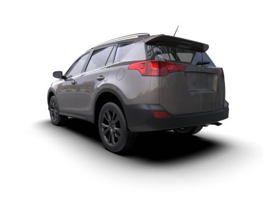 beyaz arka planda modern siyah SUV